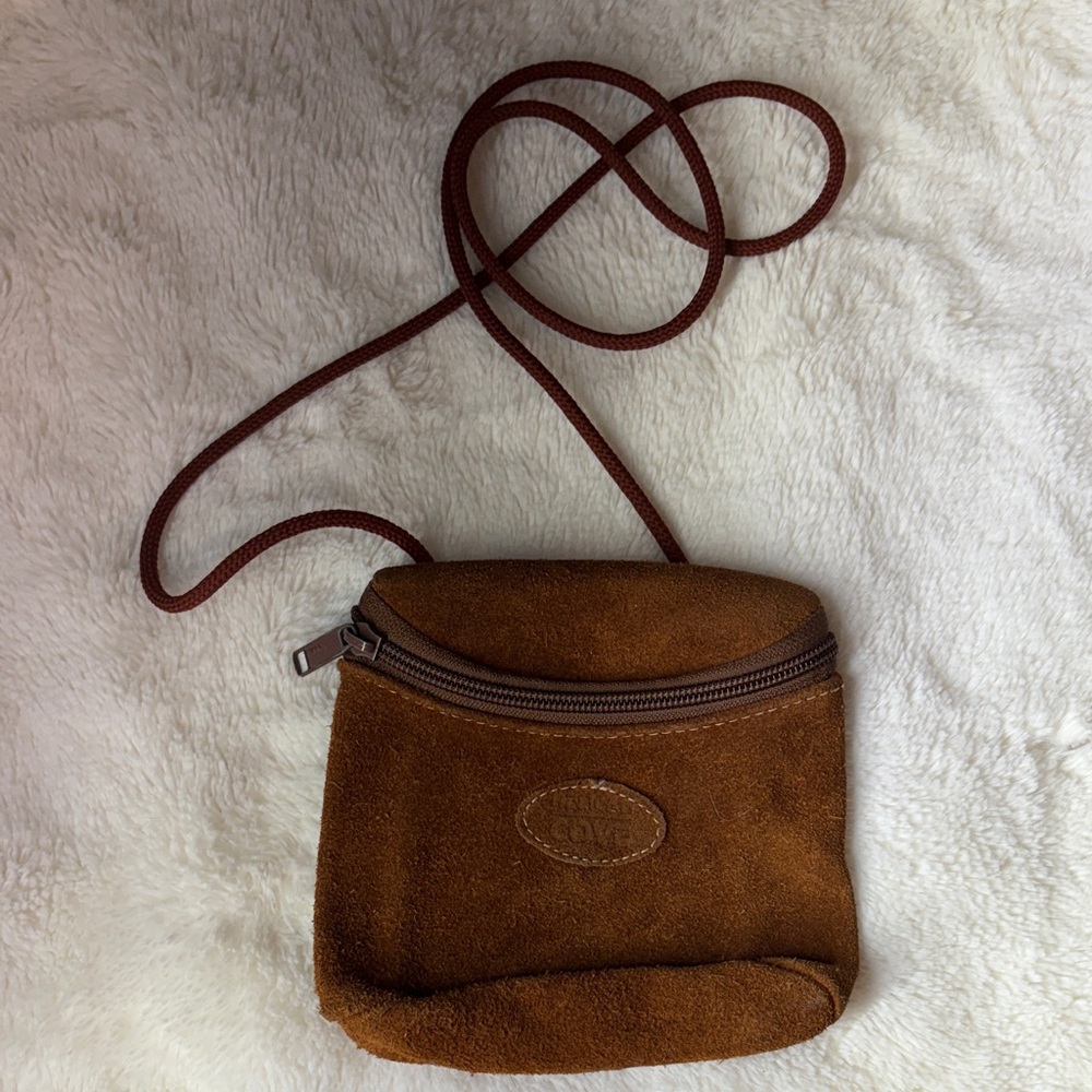 Vintage pelican cove Brown Suede Crossbody Bag